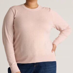 Quince Fine Gauge Crewneck Sweater – Sugar Stone, Women’s XS